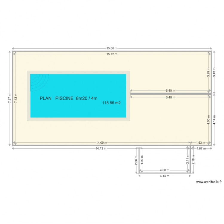 PISCINE. Plan de 0 pièce et 0 m2