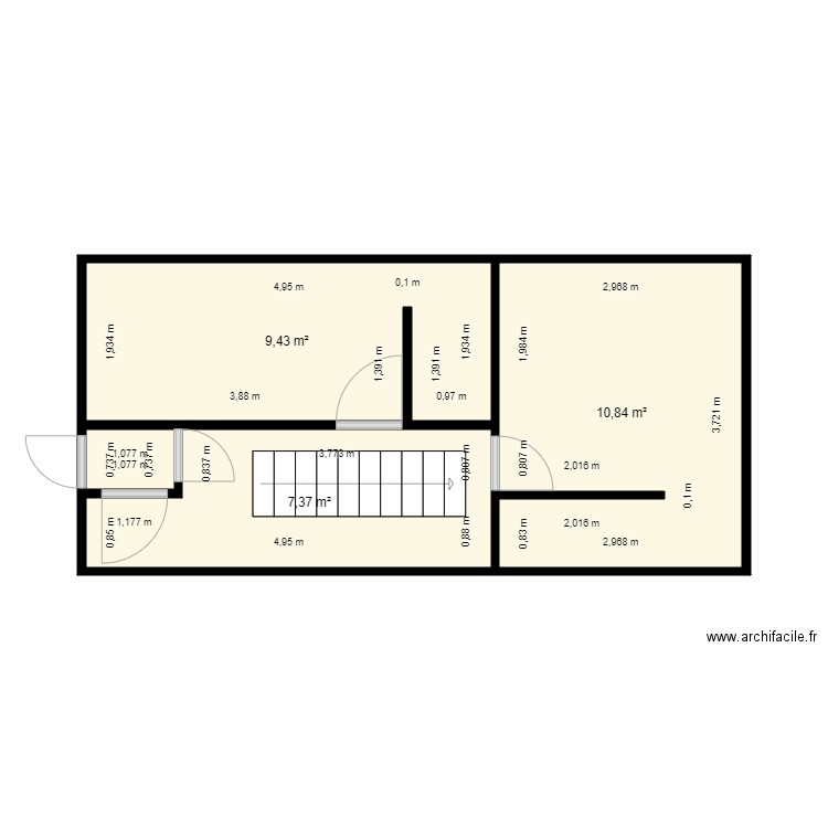 chambre etage modif. Plan de 0 pièce et 0 m2