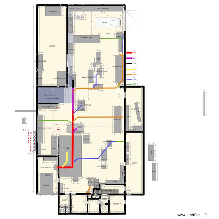 atelier Yann V6. Plan de 14 pièces et 666 m2