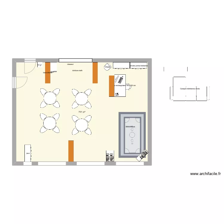 plan classe 2. Plan de 