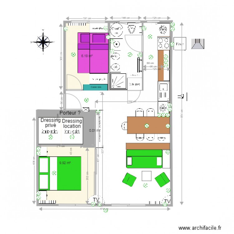 Chamrousse version eco 5 ou 6 lits. Plan de 0 pièce et 0 m2