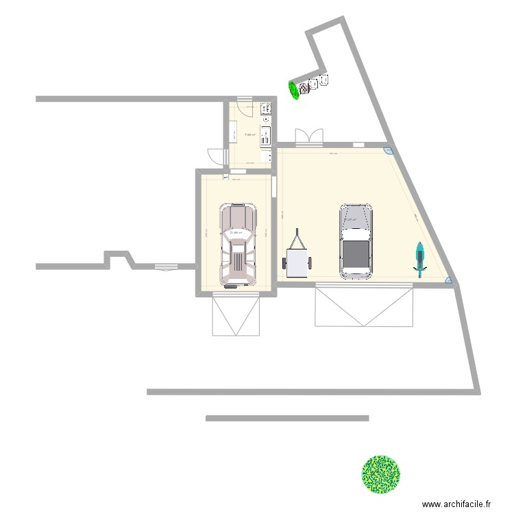 garage. Plan de 0 pièce et 0 m2