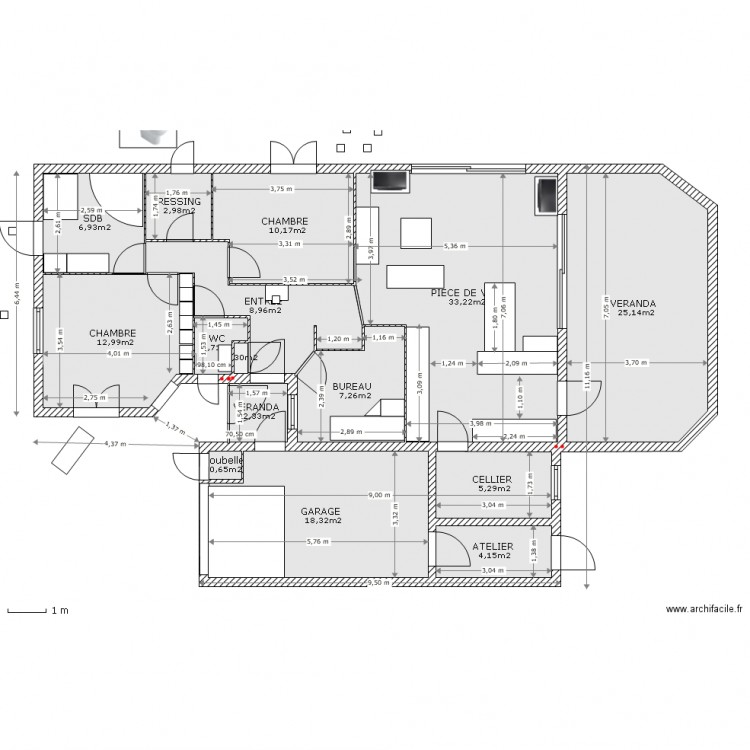 Rolleville  HEXAGONE 83,82 m2. Plan de 0 pièce et 0 m2