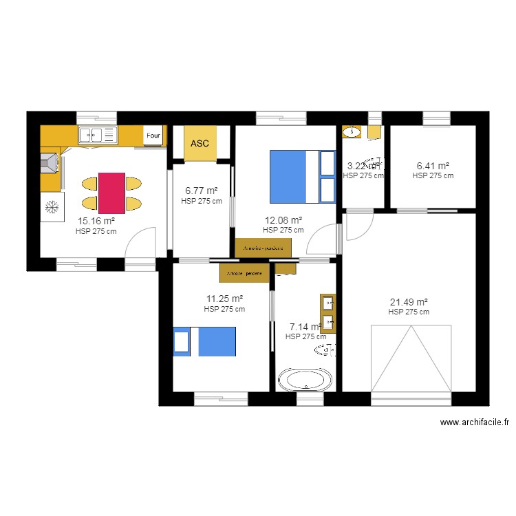 maison à étage. Plan de 0 pièce et 0 m2