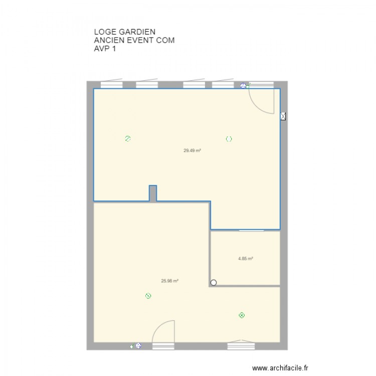 LOCAL RSD MED LOGE GARDIEN AVP2. Plan de 0 pièce et 0 m2