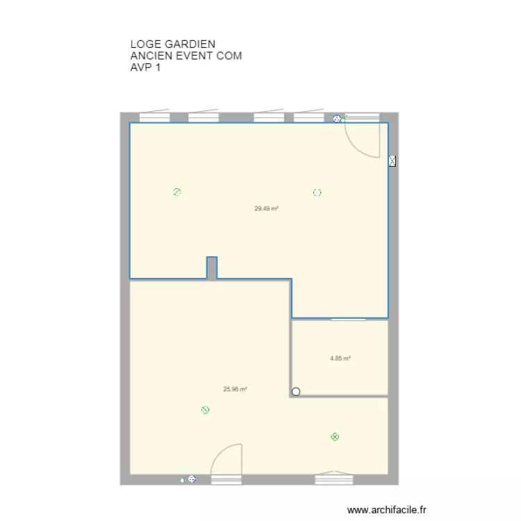 LOCAL RSD MED LOGE GARDIEN AVP2. Plan de 