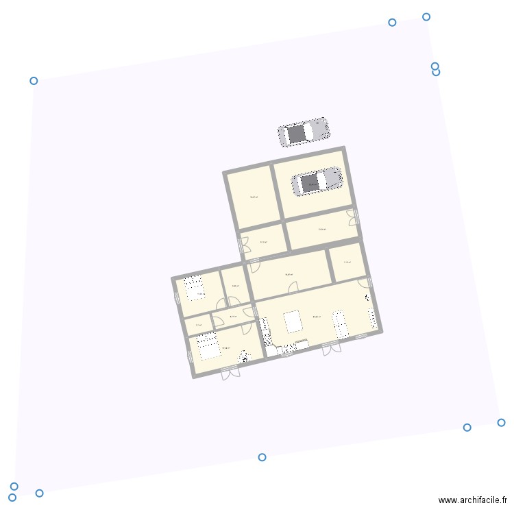 changé. Plan de 12 pièces et 172 m2