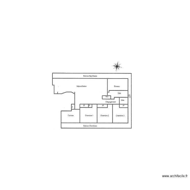 LdL Carrez Boussole. Plan de 0 pièce et 0 m2