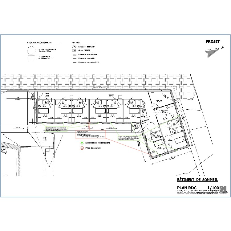 Plan Implantation elec mur CER Asque. version 2. Plan de 0 pièce et 0 m2