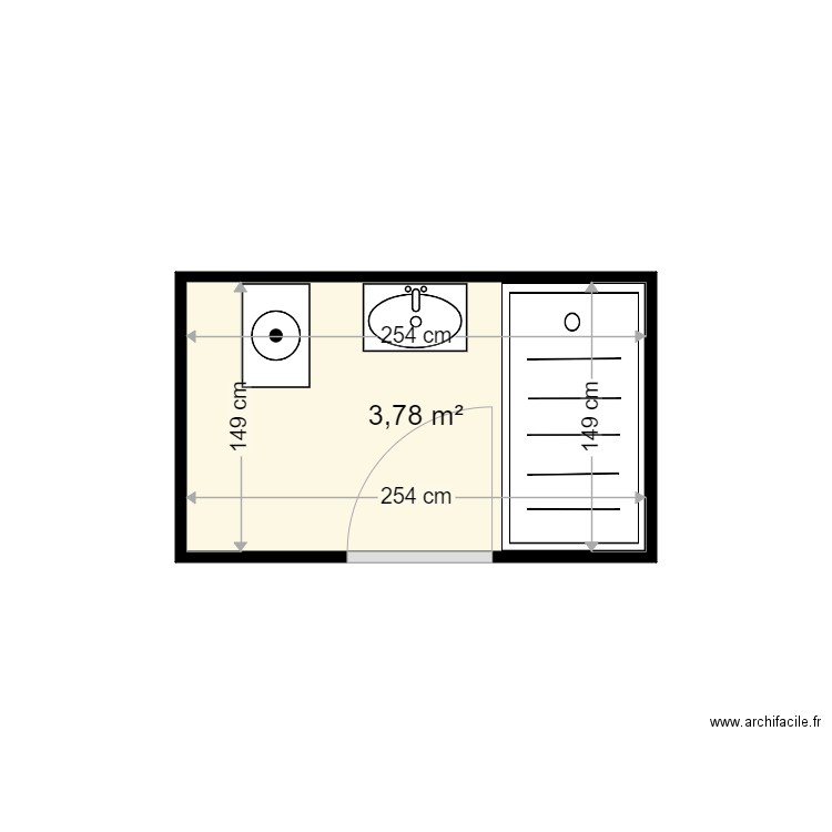 DUPUICH EMMANUEL. Plan de 1 pièce et 4 m2