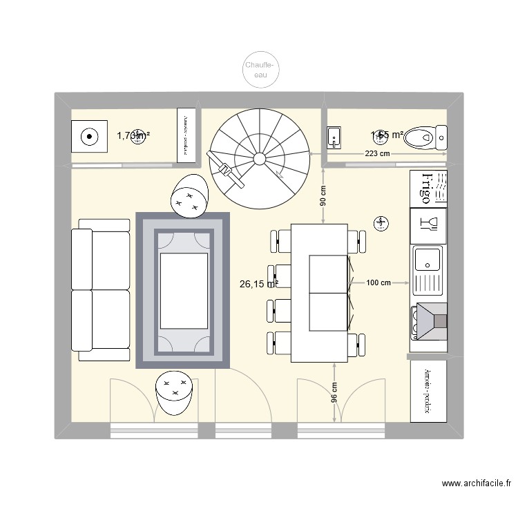 ROT V3. Plan de 7 pièces et 58 m2