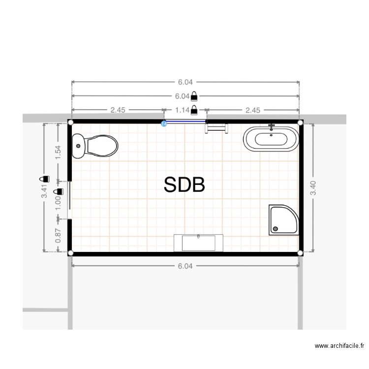 Julie sdb. Plan de 0 pièce et 0 m2