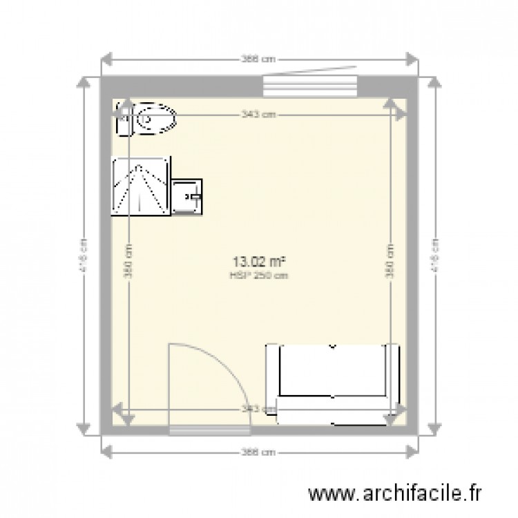 Studio chambre de bonne2. Plan de 0 pièce et 0 m2