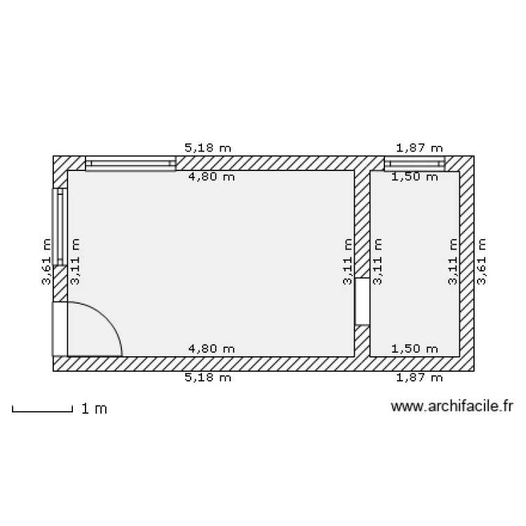 Studio. Plan de 