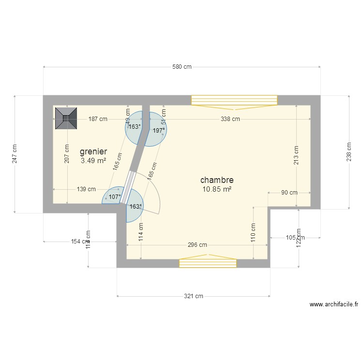 Maison quinssaines. Plan de 0 pièce et 0 m2