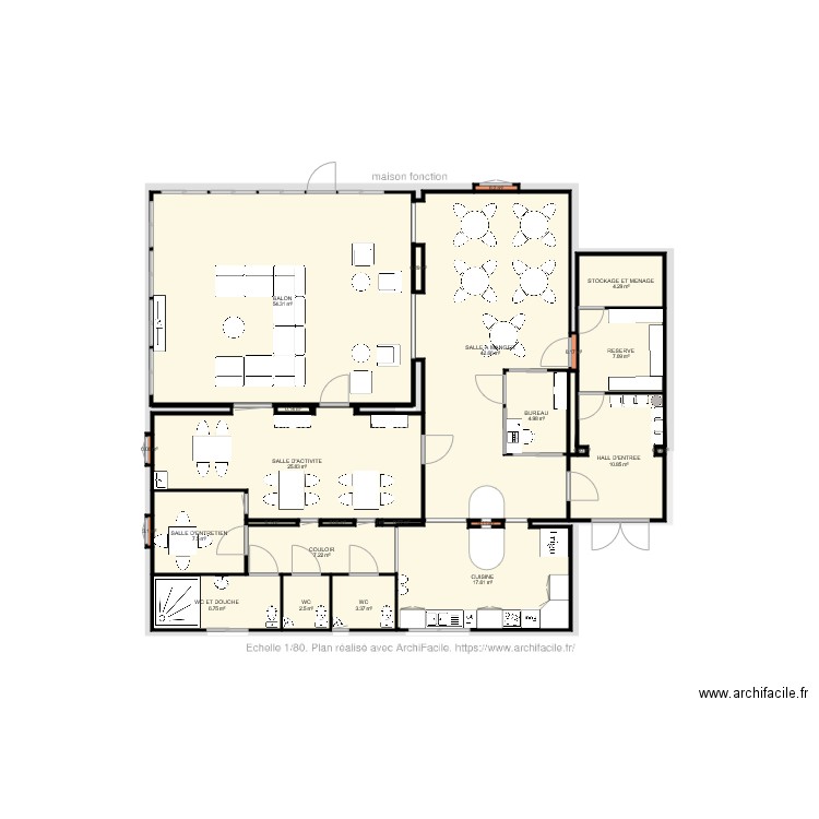 minimes visites COVID. Plan de 0 pièce et 0 m2