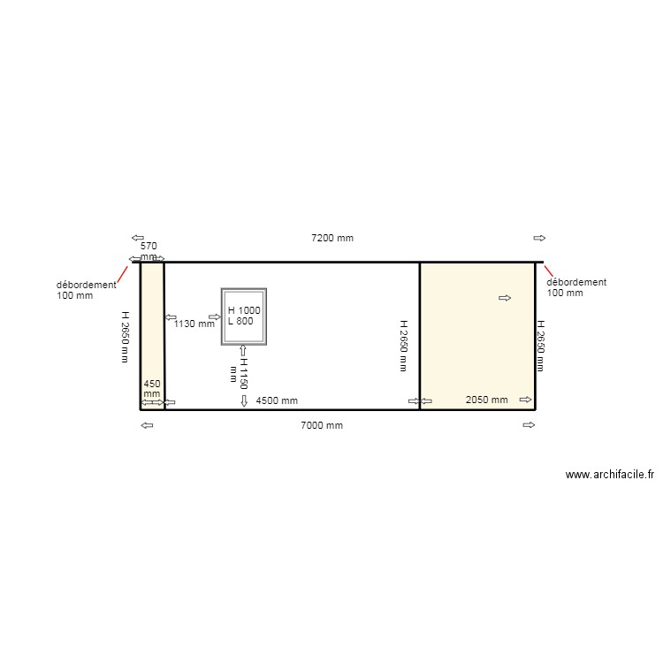 FACADE ARRIERE APRES REN. Plan de 3 pièces et 18 m2