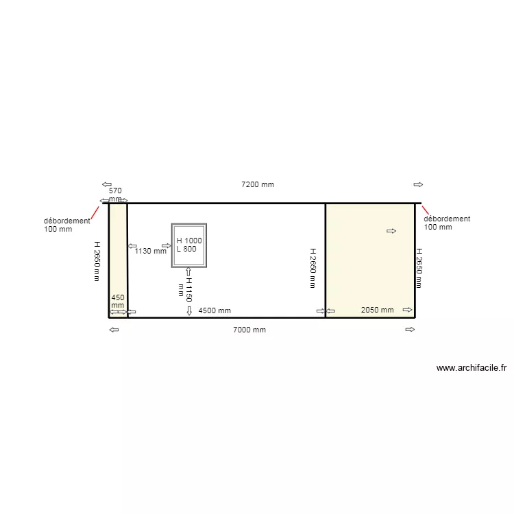 FACADE ARRIERE APRES REN. Plan de 