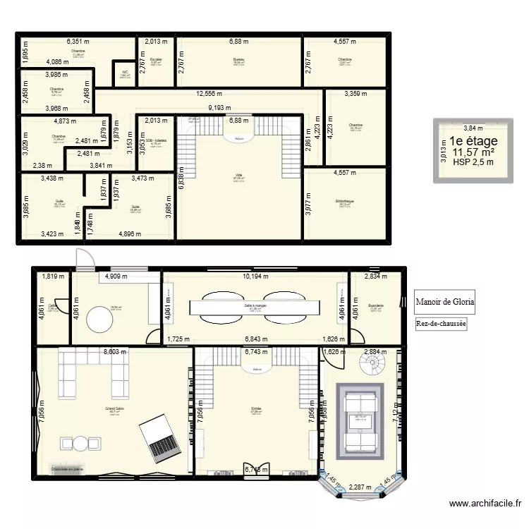 Première maison. Plan de 22 et 450 m² Première maison. Plan de 22 et 450 m²