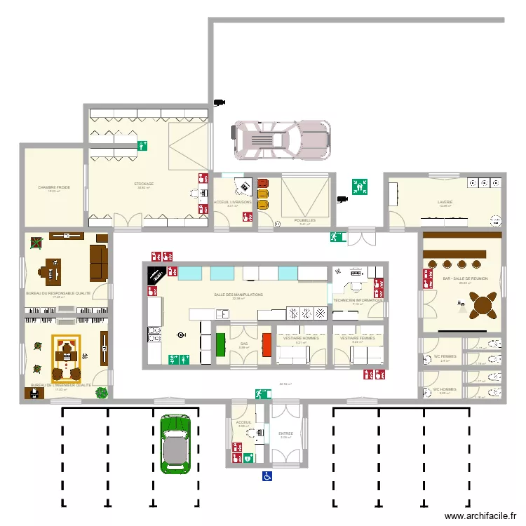 Labo qualit&eacute;. Plan de 