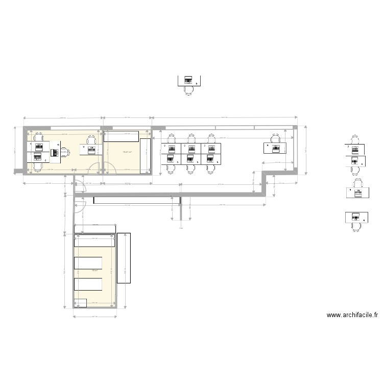 stephane Lucx v2. Plan de 3 pièces et 42 m2