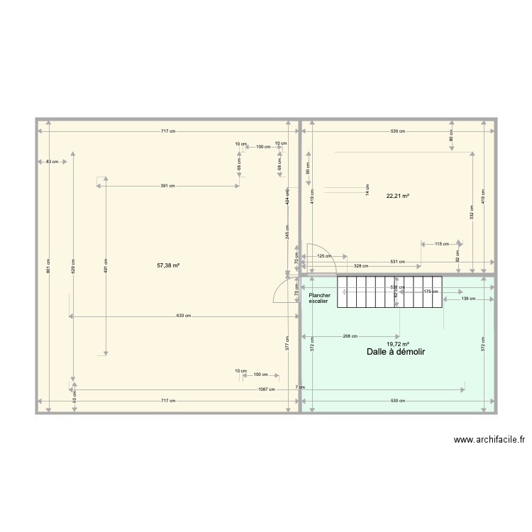 Hauteur Lezarde Etage charpente neuve. Plan de 0 pièce et 0 m2