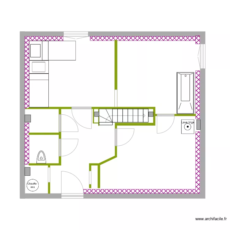 Plan 2 lits bis. Plan de Plan 2 lits bis. Plan de