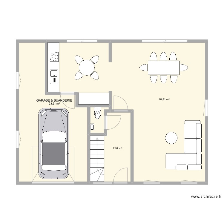 DERIDIA 16. Plan de 4 pièces et 81 m2