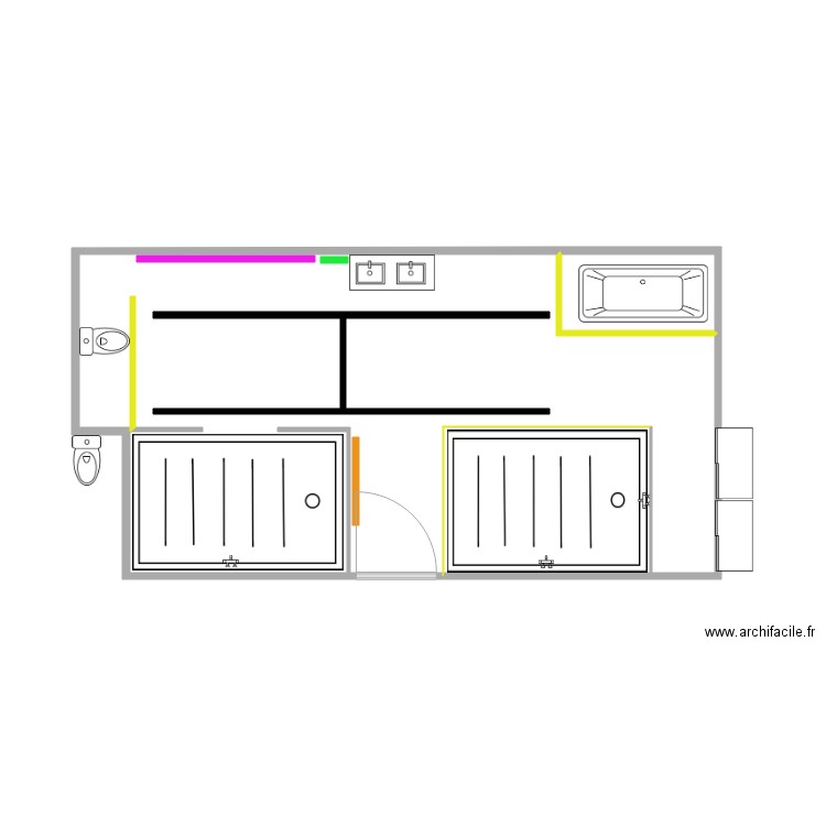 SDB Saphir 101119. Plan de 0 pièce et 0 m2