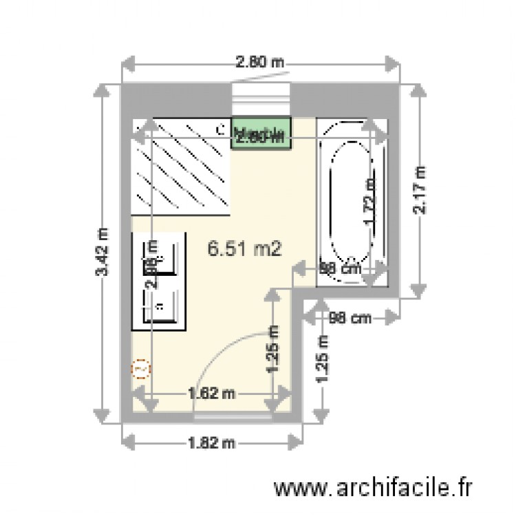 SDB VIGNON projet. Plan de 0 pièce et 0 m2