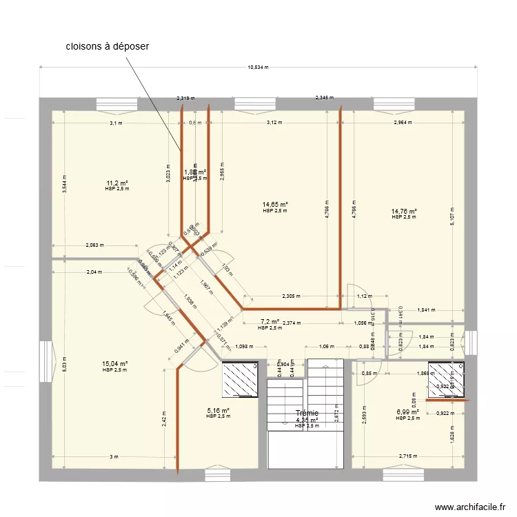 rdc jaquemer. Plan de 