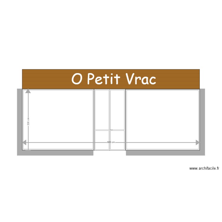 Facade O Petit Vrac. Plan de 0 pièce et 0 m2