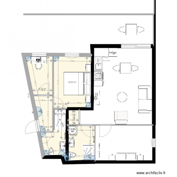 sous sol petit appartement et dependance 3. Plan de 0 pièce et 0 m2