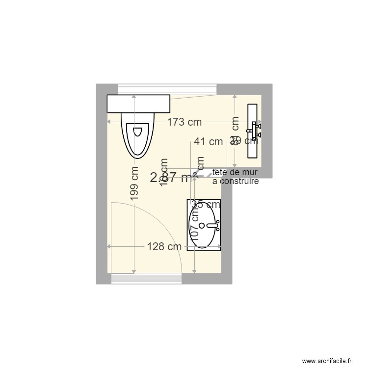 LOSCH PLAN HOWALD SALLE DE DOUCHE . Plan de 0 pièce et 0 m2