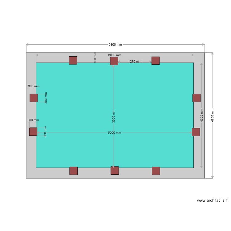 plan dalle 6x4. Plan de 0 pièce et 0 m2