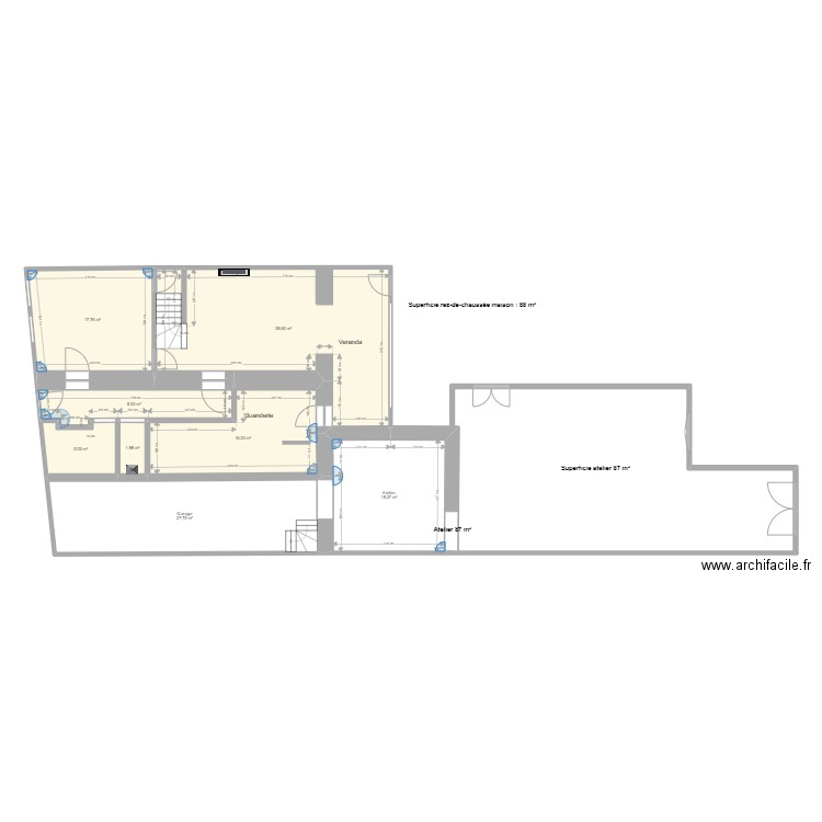 REZ situation actuelle. Plan de 0 pièce et 0 m2