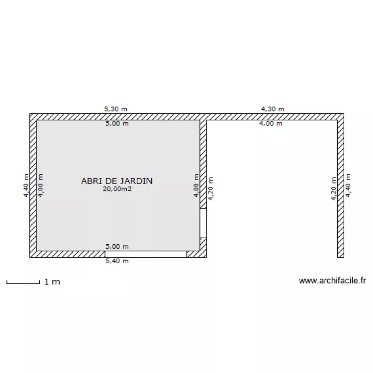 ABRI DE JARDIN2. Plan de 