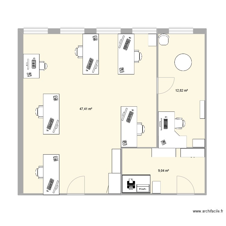 plan bureau 106/105 vide. Plan de 0 pièce et 0 m2