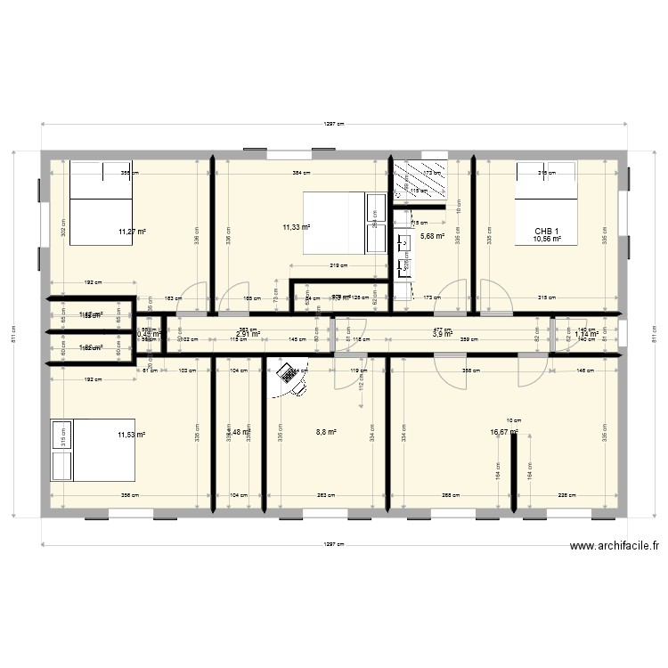 Plan étage projet 31021 2. Plan de 0 pièce et 0 m2
