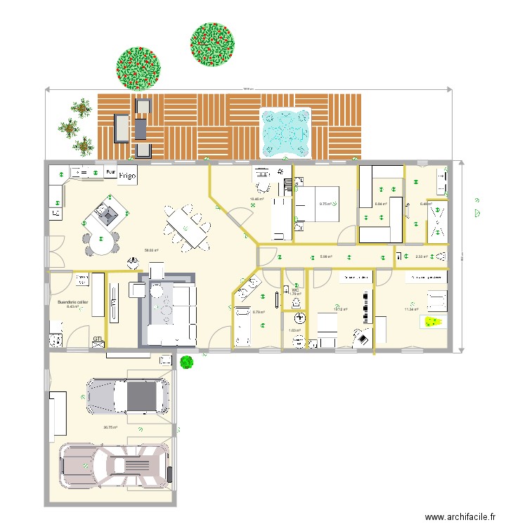 Armelle Nico 3 chambres version 4 lampes. Plan de 0 pièce et 0 m2