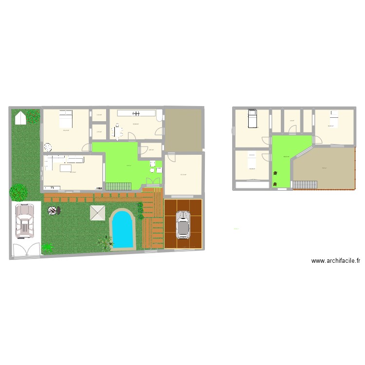 FAH. Plan de 12 pièces et 166 m2