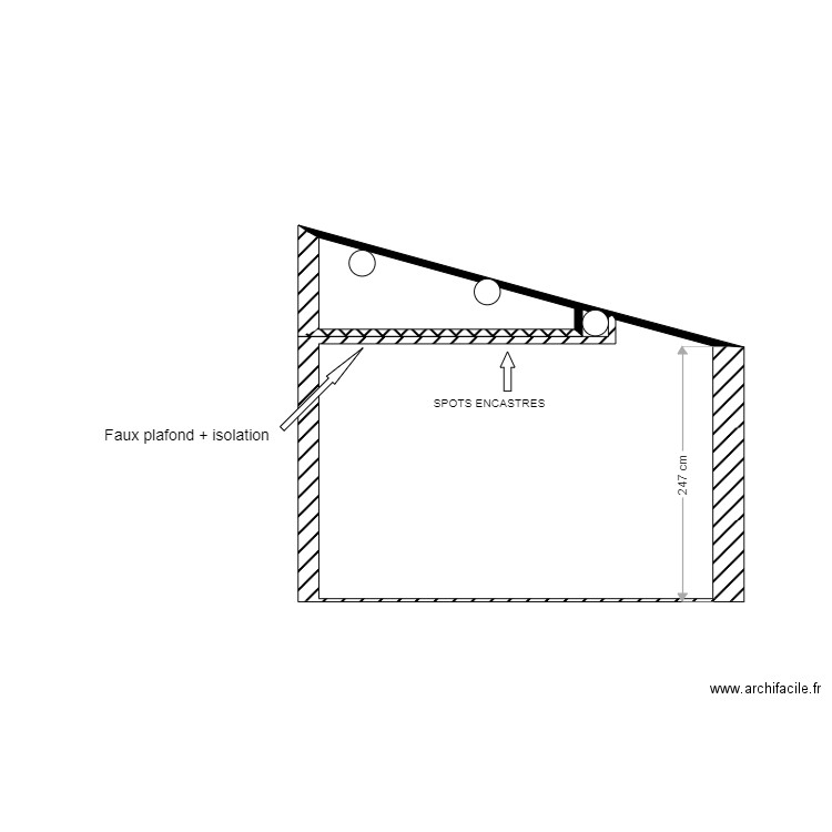 COUPE FAUX PLAFOND. Plan de 0 pièce et 0 m2