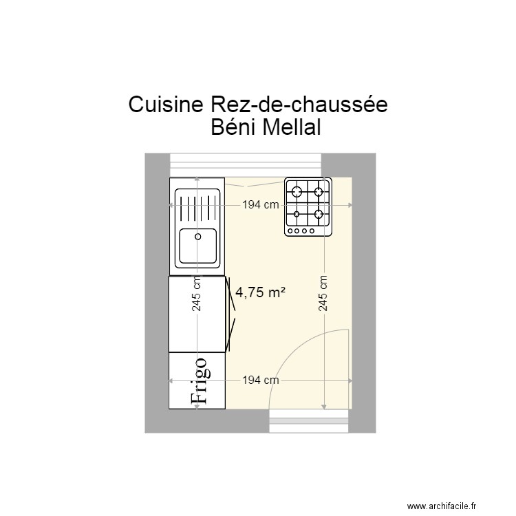 Béni Mellal . Plan de 0 pièce et 0 m2