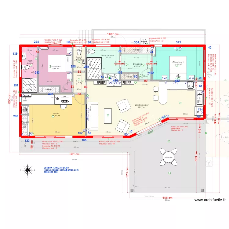 Villa Cocotte Ducos. Plan de Villa Cocotte Ducos. Plan de
