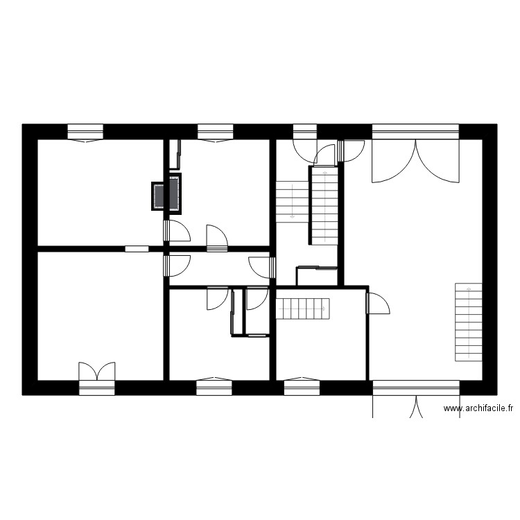 MICHEL. Plan de 45 pièces et 490 m2