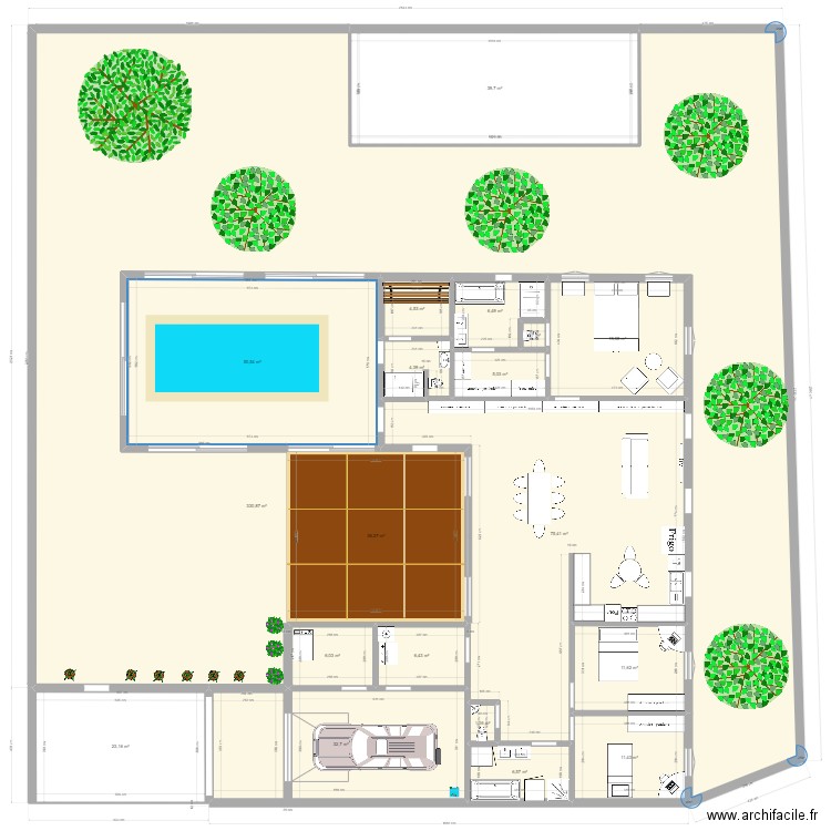 SAINT JOSEPH phase 7- 230 m2. Plan de 19 pièces et 672 m2