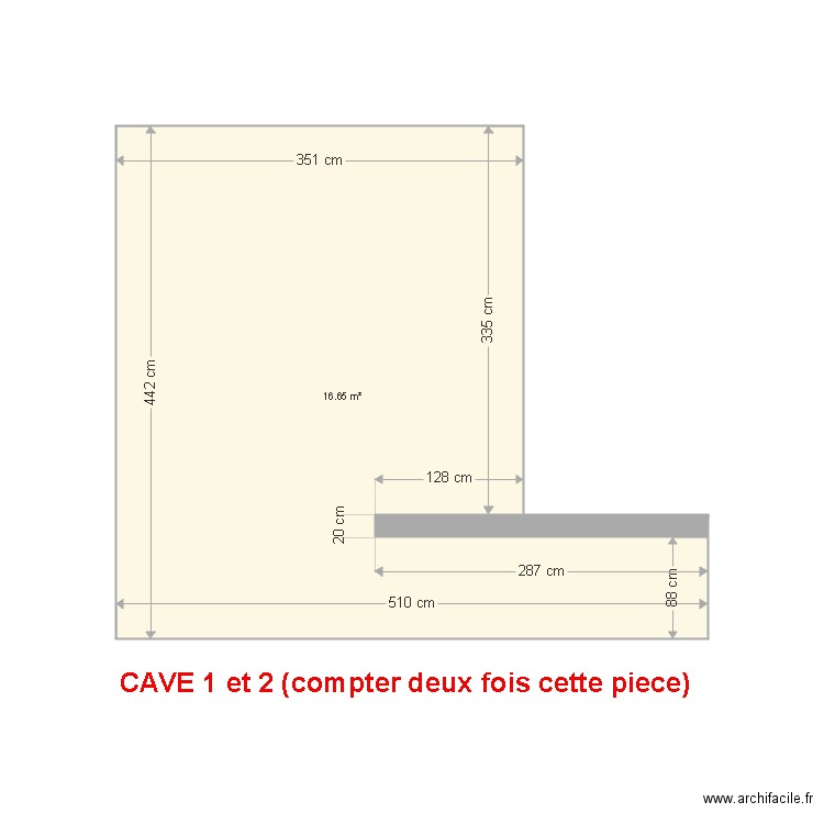 Plan 2 cave x2. Plan de 0 pièce et 0 m2