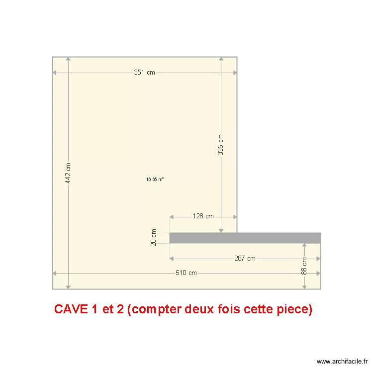 Plan 2 cave x2. Plan de 