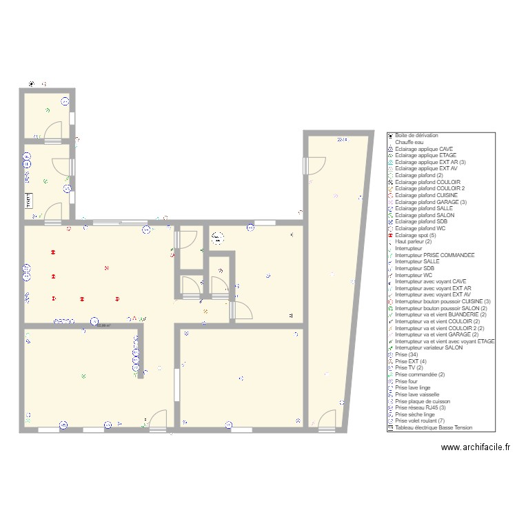 DORIAN BARALLE. Plan de 8 pièces et 154 m2