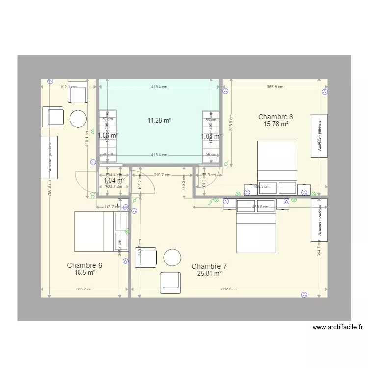 Manu 1 2021 meubl&eacute; &eacute;lec. Plan de 